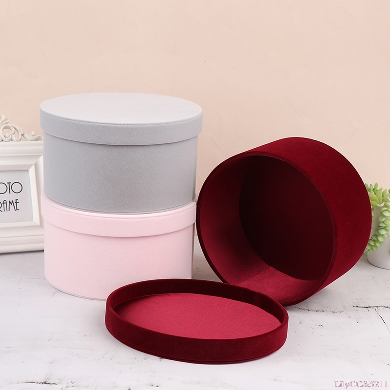 The Florist Supply - Caja de flores redonda de terciopelo,