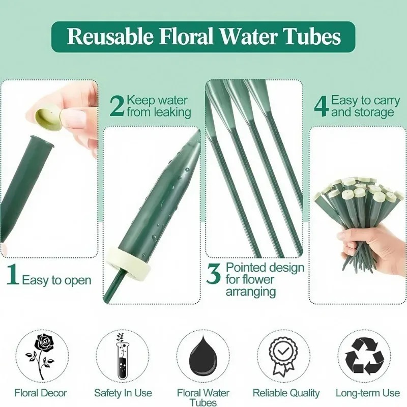60 tubos florales con tapas de - The Florist Supply reseña y precio